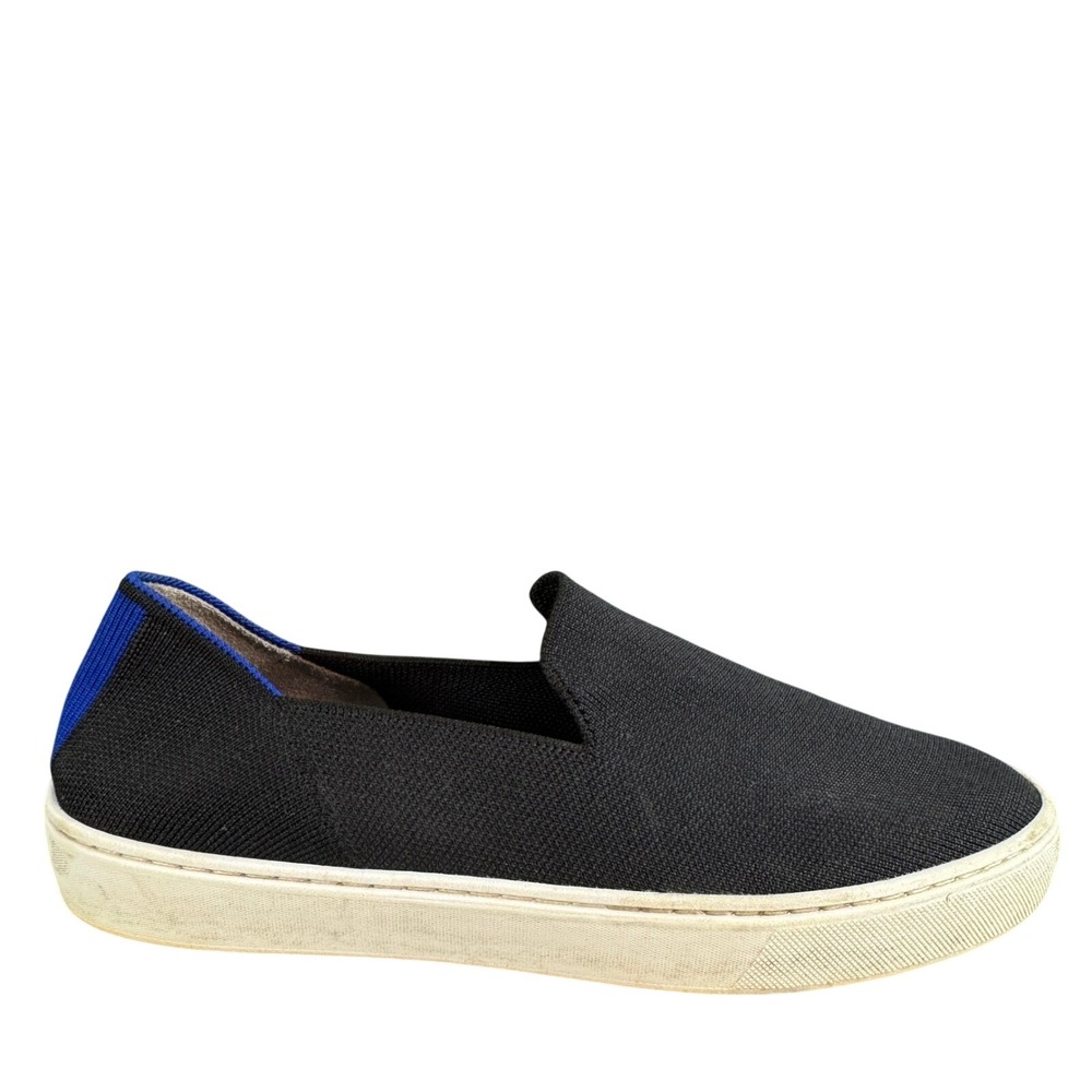 Rothys The Sneaker Black Solid Slip On Knit Shoes Size Men's 9.5